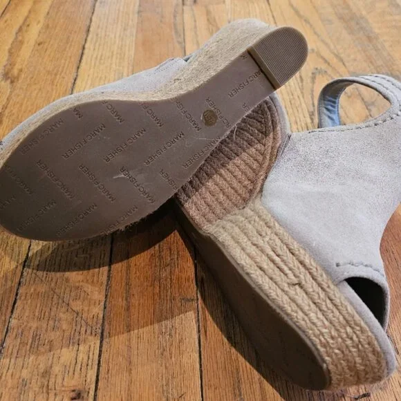 NWOT Marc Fisher Wedge Espadrille Gray Size 9.5 - Picture 2 of 7